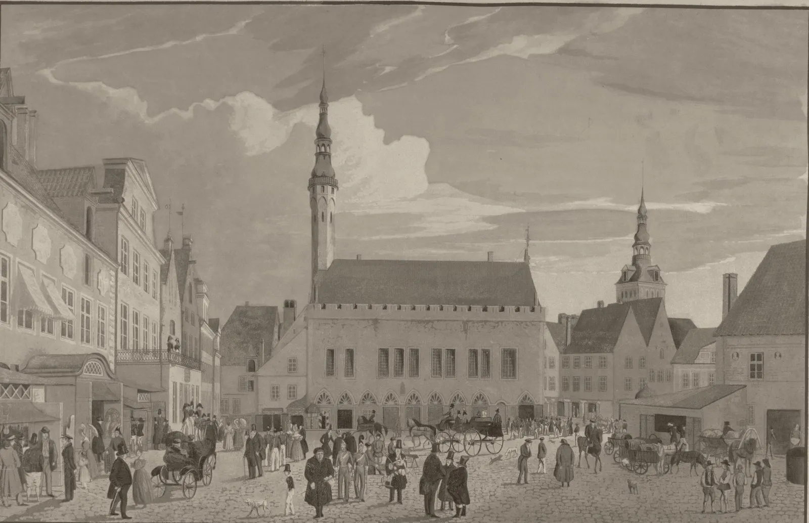 Tallinn Old Town, historical photograph: Gildid ja linna kord